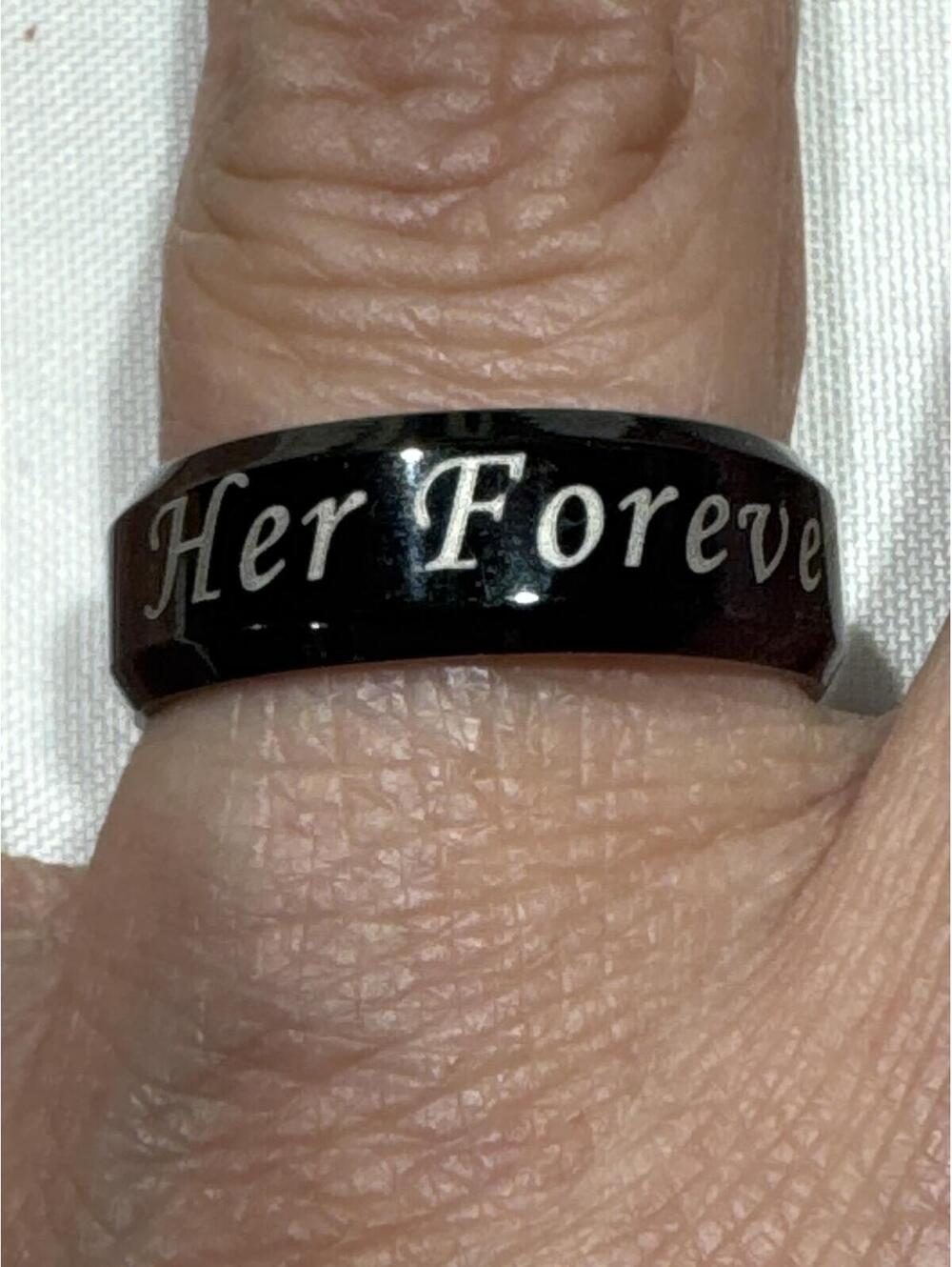 Her Forever Black Promise Ring Size 7